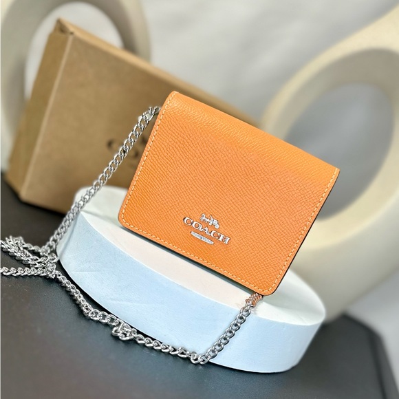 NEW! Coach Colorblock Leather Mini Wallet On a Chain - Picture 3 of 17